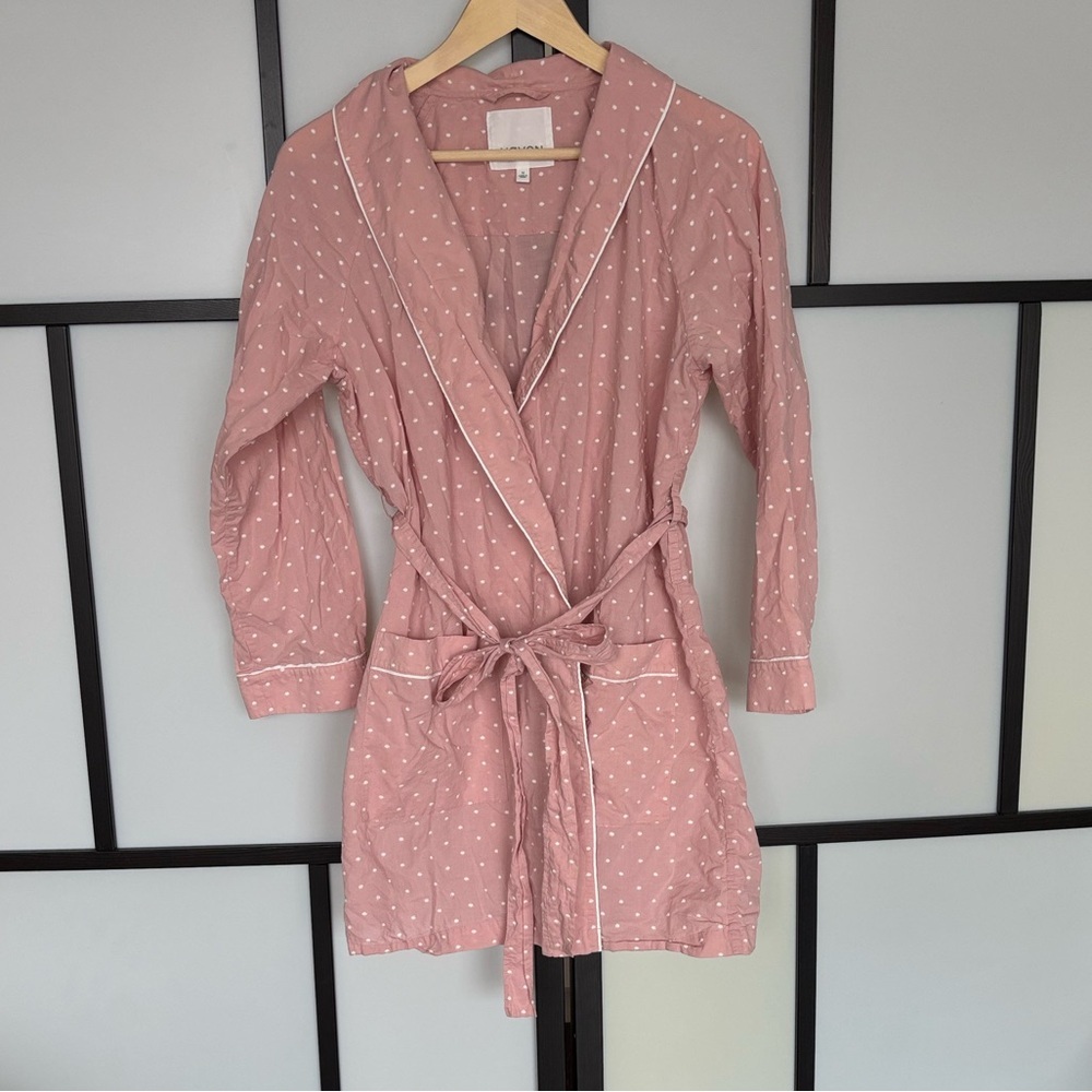 Haven Well Within women’s robe Medium pink. Cotton pockets loungewear sleepwear‎